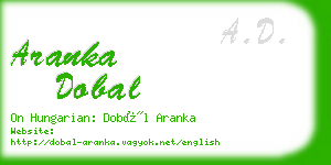 aranka dobal business card